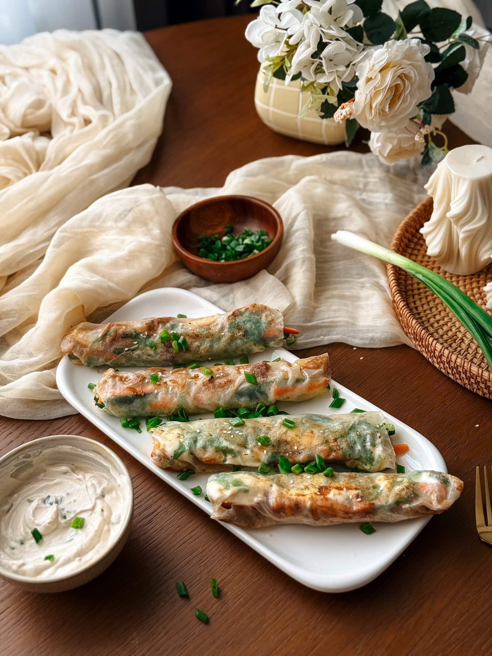 Спринг-роллы с курицей